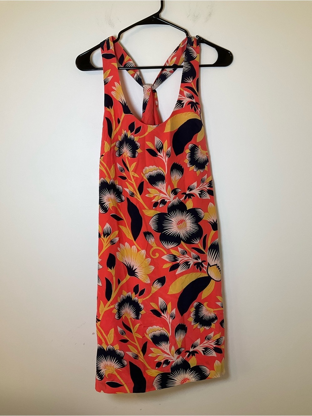 J.Crew Floral Tie Back Shift Dress Coral Pink Size 4